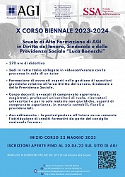 Scuola di Alta Formazione di AGI in Diritto del lavoro, Sindacale e della Previdenza Sociale - Luca Boneschi -